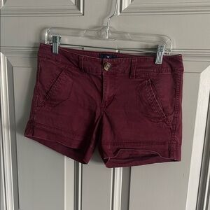 American Eagle Outfitters Red Bermuda Shorts Relaxed Fit